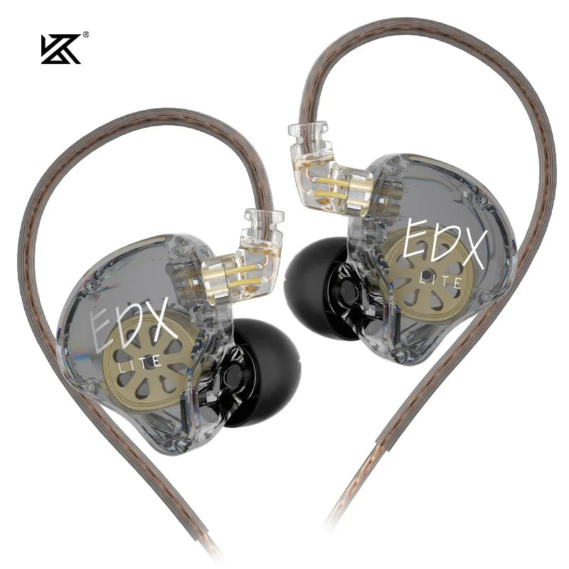 KZ EDX Lite Wired In Ear Earphones  Monitor Stage Live Headphones HIFI Stereo Bass Music Earbuds Sports Gaming Headset