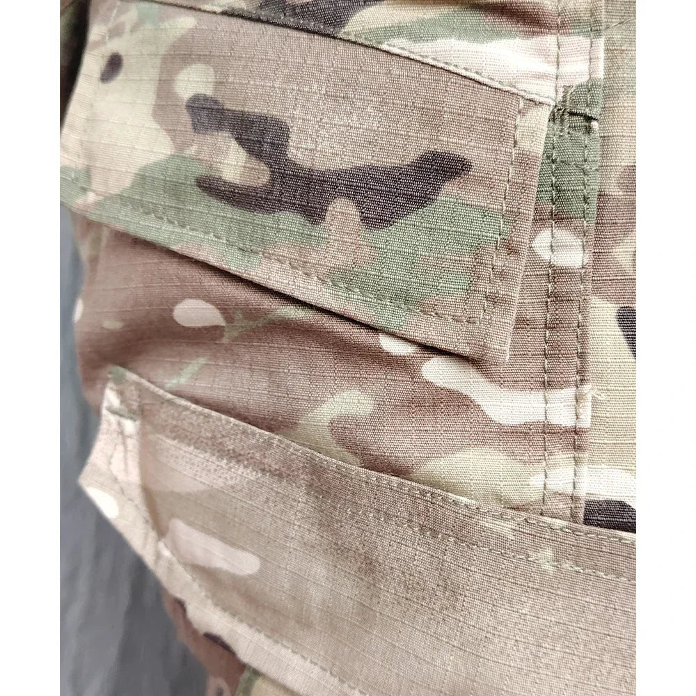 Camo Tactical Uniform Airsoft Ripstop Suit Multi Pocket Suits Hunting Pants Men Trainning Shirts Airsoft Paintball Clothes Sets