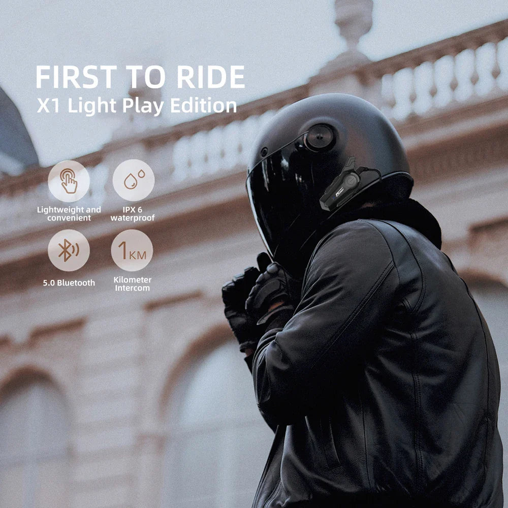 Bluetooth Headphone Motorcycle Helmet Intercom Headset 1000M For 2 Rider Intercomunicador Moto Wireless Interphone Handfree Call