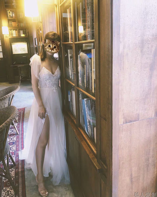 White Bridesmaid Dresses: Wedding Dress Bride Temperament Heavy Industry