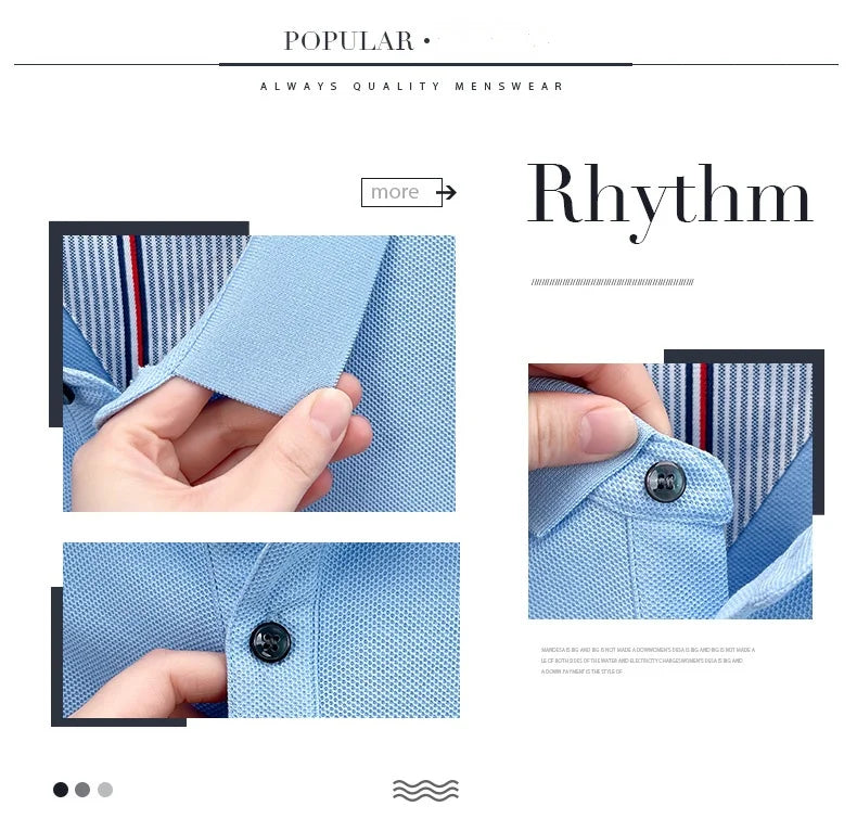 100% pure cotton short sleeved men's polo shirt summer fashion high-end brand pony embroidery golf top casual business T-shirt