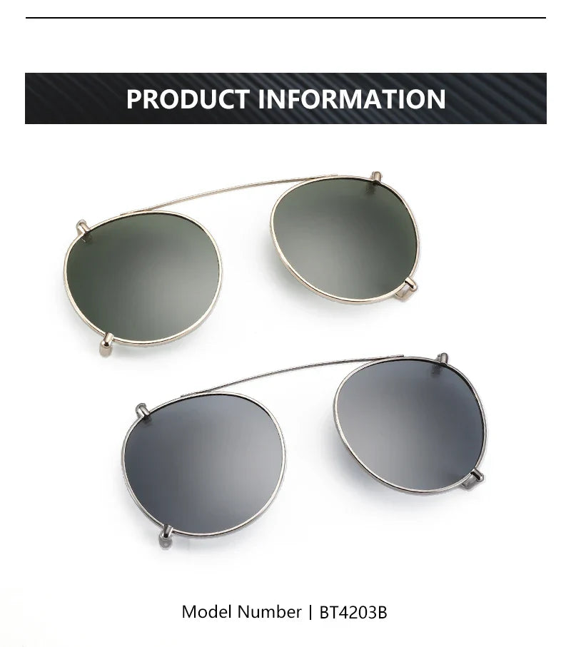 ZENOTTIC Steampunk Style Glasses (Anti Blue Light Blocking Eyewear) + Clip Lenses（Polarized Sunglasses Clips）for Women Men