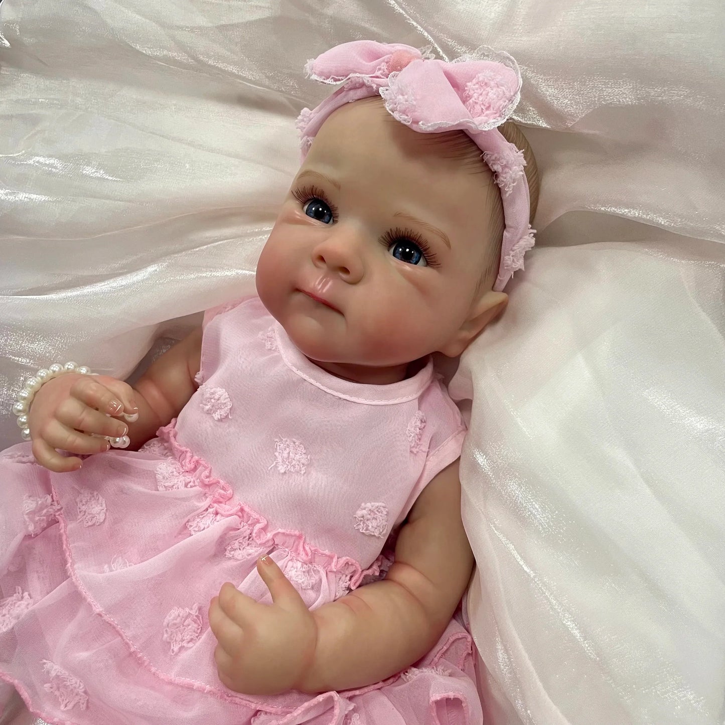 Two Options 18-19 Inch Reborn Baby Doll Girl Bettie Face Newborn Vinyl or Cloth 3D Skin Visible Veins Handmade Christmas Gift