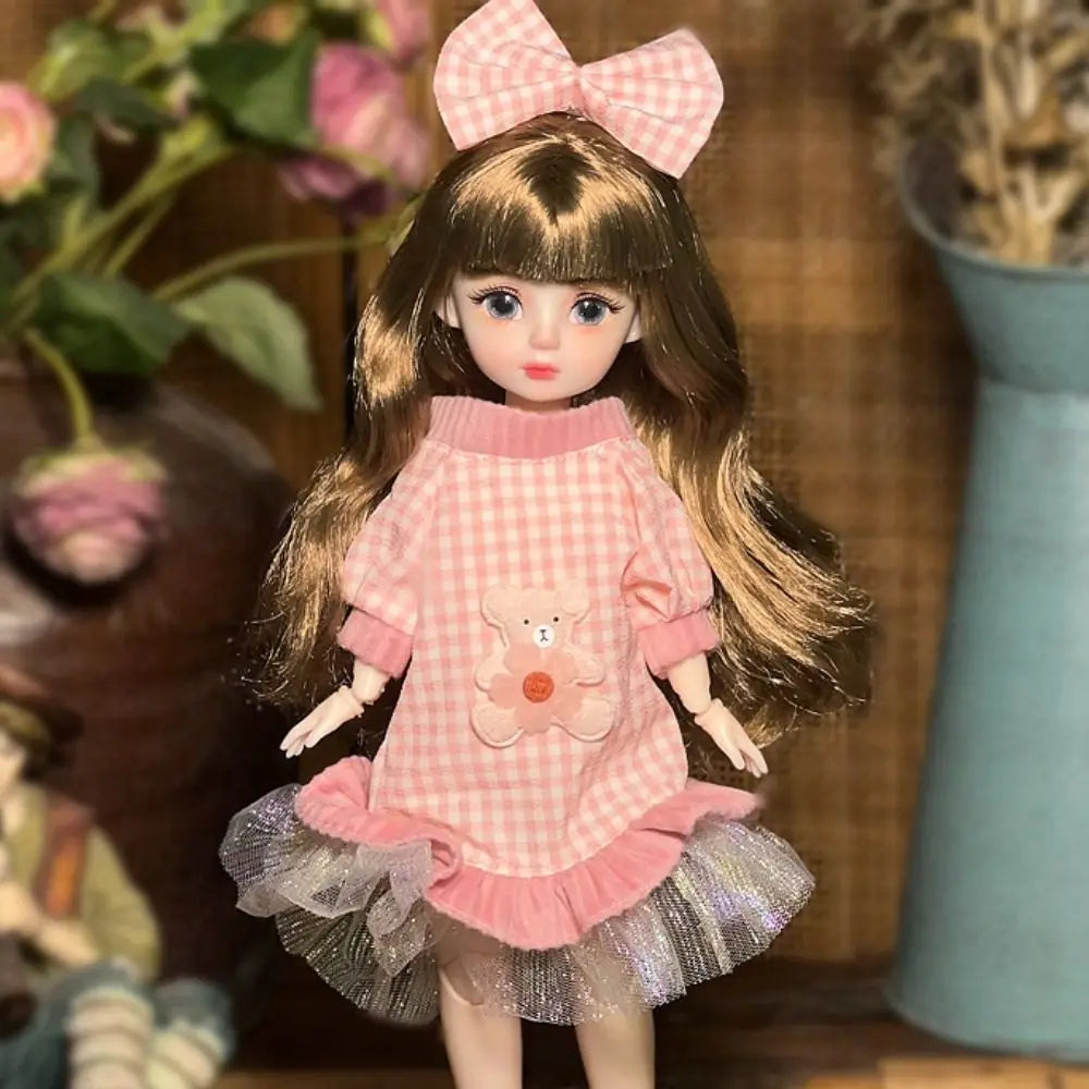 Ball jointed Doll Toys Bjd Dolls For Girls Dolls 1/6 Starry Gray Eyes 30cm Lolita Fashion Dress DIY Toy Children Birthday Gifts