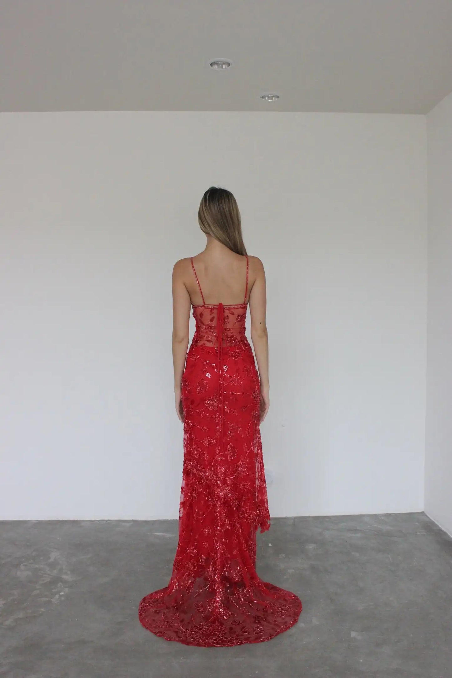 Homecoming Dresses: Props Lace up Back Illusion Prom Party Dresses