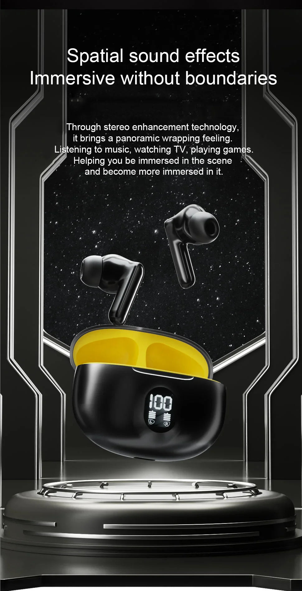 Bluetooth Earphones Wireless Headphone ENC-Calling Noise Cancelling Headset HiFi Stereo Handsfree Earphone HS510 Pro For Xiaomi
