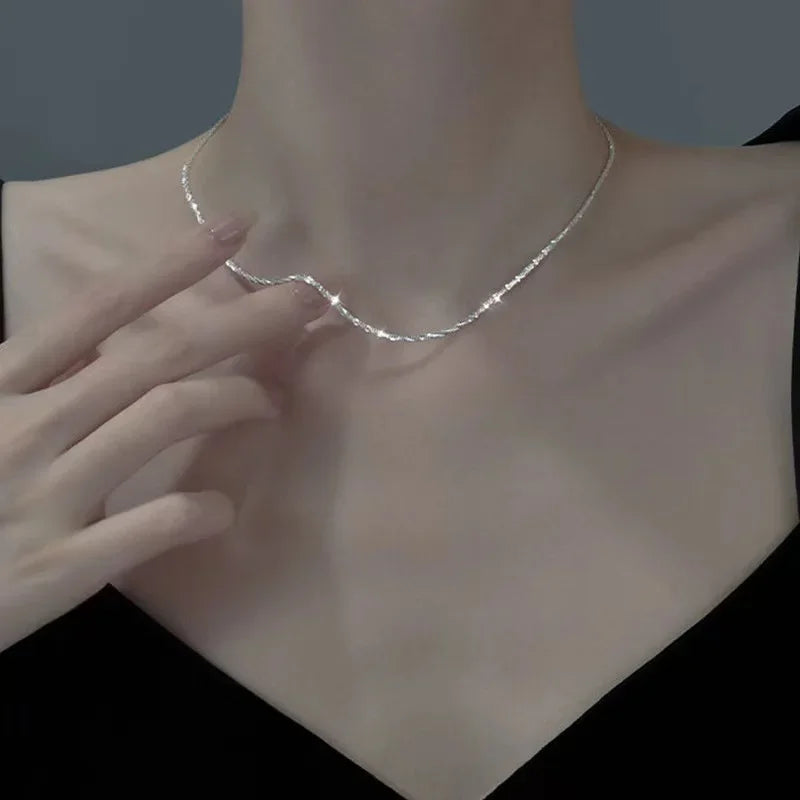 Vintage Irregular Punk Metal Bean Pendant Necklace for Women Adjustable Black Leather Rope Long Clavicle Chain Charm Jewerly