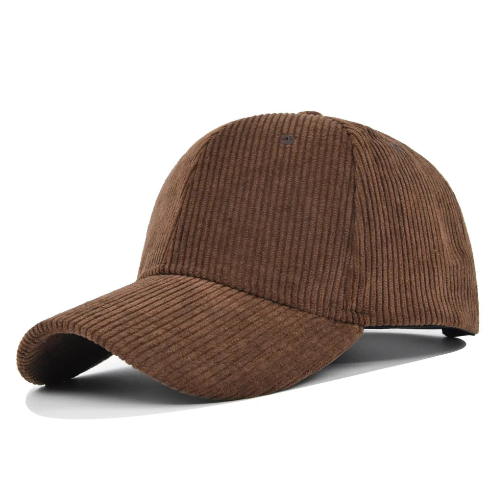 Corduroy Hat Korean Version Ins Baseball Cap Korean Version Versatile Show Face Small Curved Eaves Street Fashion Brand Cap Man