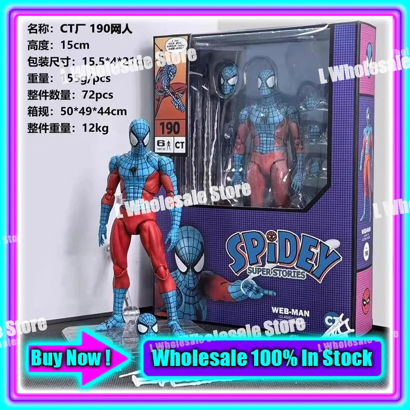 In Stock Ct Toys Blue Batman Spiderman Mess Toys Superior Symbiote Scarlet Spider Daredevil Wolverine Anime Action Figure Toys