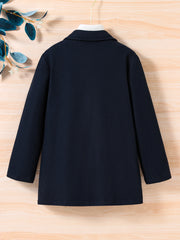 Girls Autumn and winter long-sleeved suit collar tweeds overcoat