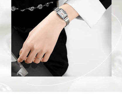 Dropshipping Luxury Women Quartz Watch Casual Fashion  Stainless Steel Strap Wristwatch Relojes Para Mujer Ladies Gifts