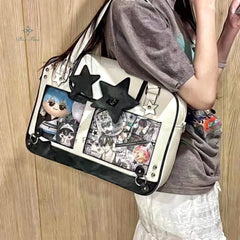 Y2K Trendy Star Ita Bag Lolita Girl Transparent Pocket Fashion Crossbody Bag Women