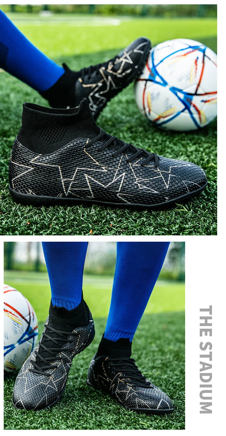 Outdoor Men Breathable Soccer Shoes Cleats Training Football Boots Match Sneakers