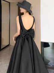 Evening wear Dresses: Backless Big Bow-tie Evening Guest Long Party dresses for Women