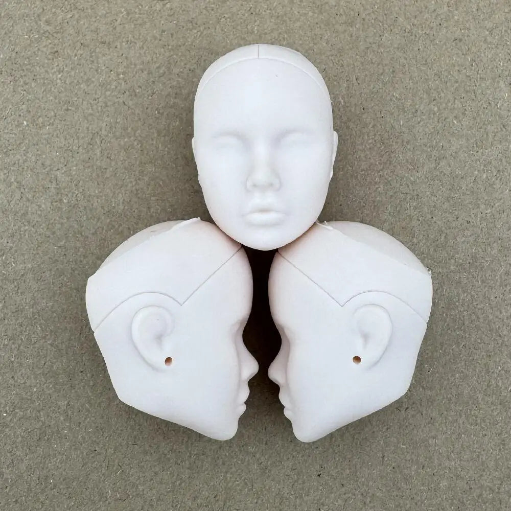 Vintage 1/6 PP Face Mold Doll Heads Fashion Doll Head Make Up Practice DIY Toy Parts Girls Birthday Gifts