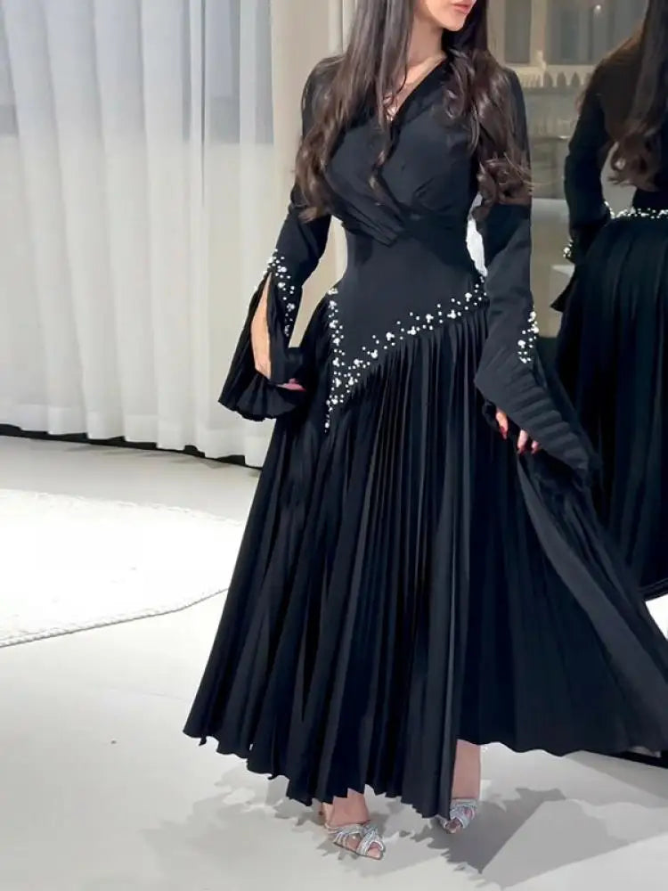 Formal attire Dresses: Women's Fashion Rhinestone Evening Banquet Long Dresses