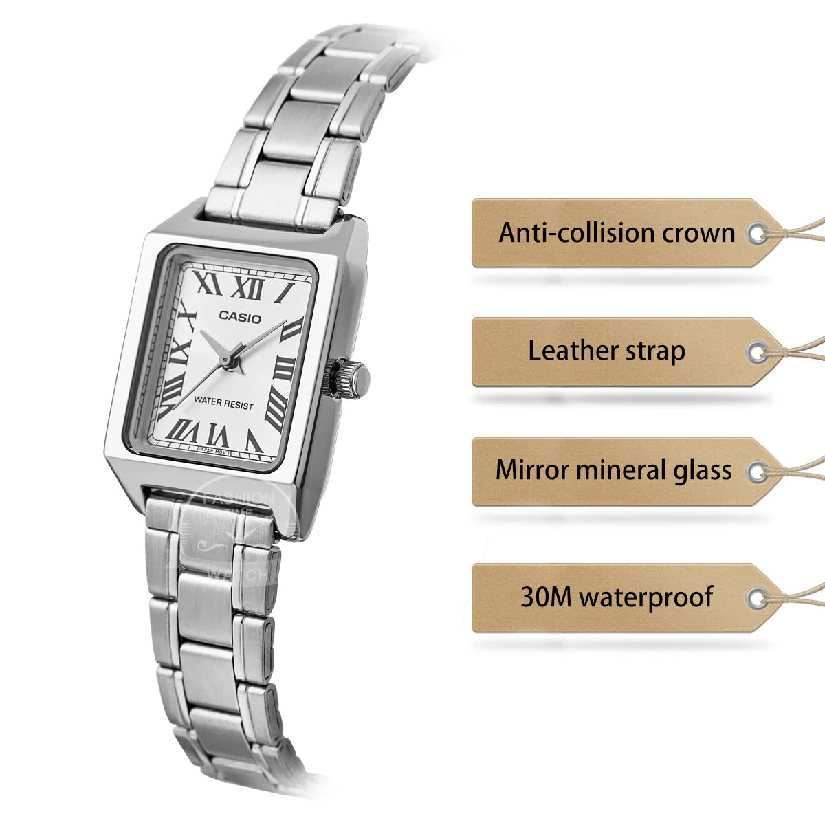 Casio watch for women top brand luxury set 30m Waterproof Quartz ladies watch Tonneau shape Stainless Ste reloj mujer LTP-V007D-