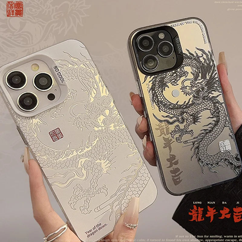 Totem Anti-drop Armour Case For iPhone 15 Pro Max 15 14 13 12 11 Pro XR XS 7 8 Plus Lens protect plating Cover