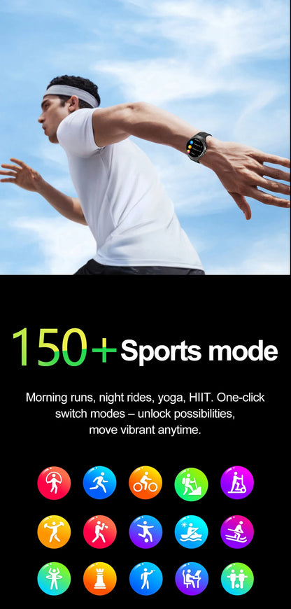 New Smart Watch Men Full Touch Screen Compass Bluetooth Call Flashlight Sports Activity Fitness Heart Rate Waterproof Smartwatch