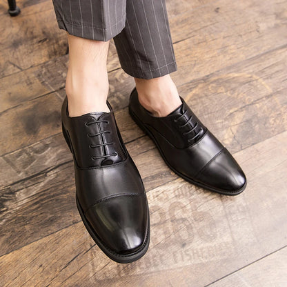 Luxury Business Oxford Leather Shoes Men Breathable Rubber Formal Dress Shoes Male Office Wedding Flats Footwear Mocassin Homme