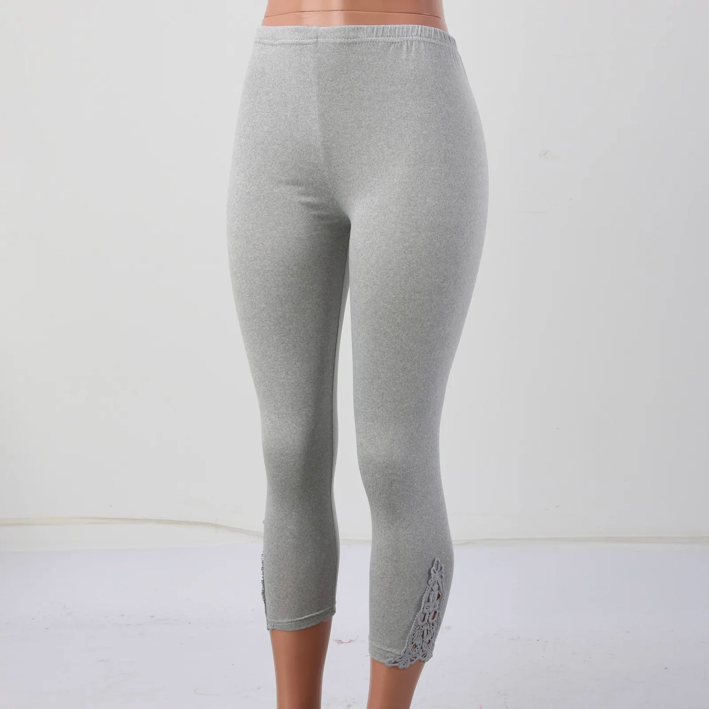 Women'S Leggings Long Pants Lace High Waisted Slim Stretchy Versatile