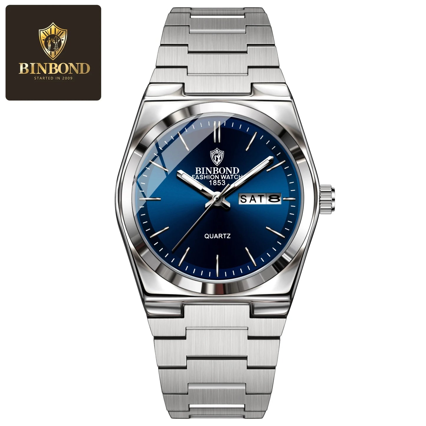 BINBOND 103 Business Women's Quartz Watch Waterproof Double Calendar Night Light Non Mechanical Ultra Thin Women's Quartz Watch