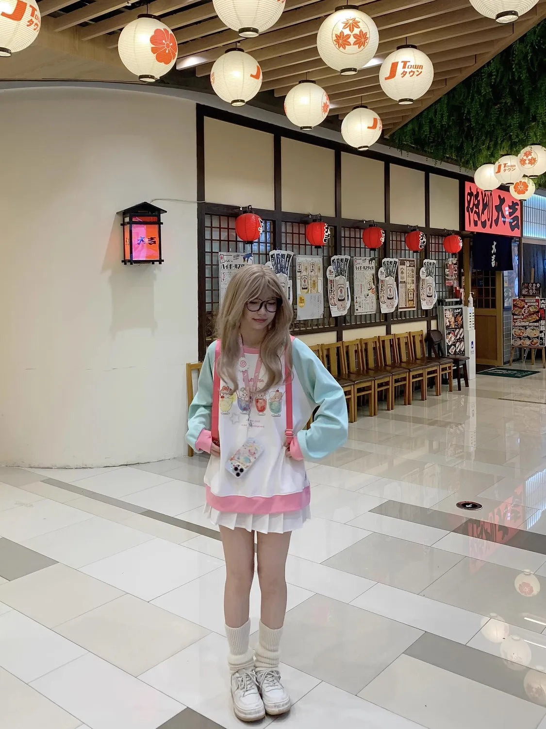 Y2k Harajuku Kawaii Cute Hoodie Women Japanese Fashion Patchwork