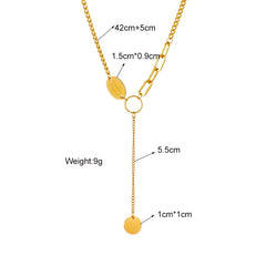 Stainless Steel Geometry Star Moon Butterfly Pendant Multilayer Chain Choker Necklace