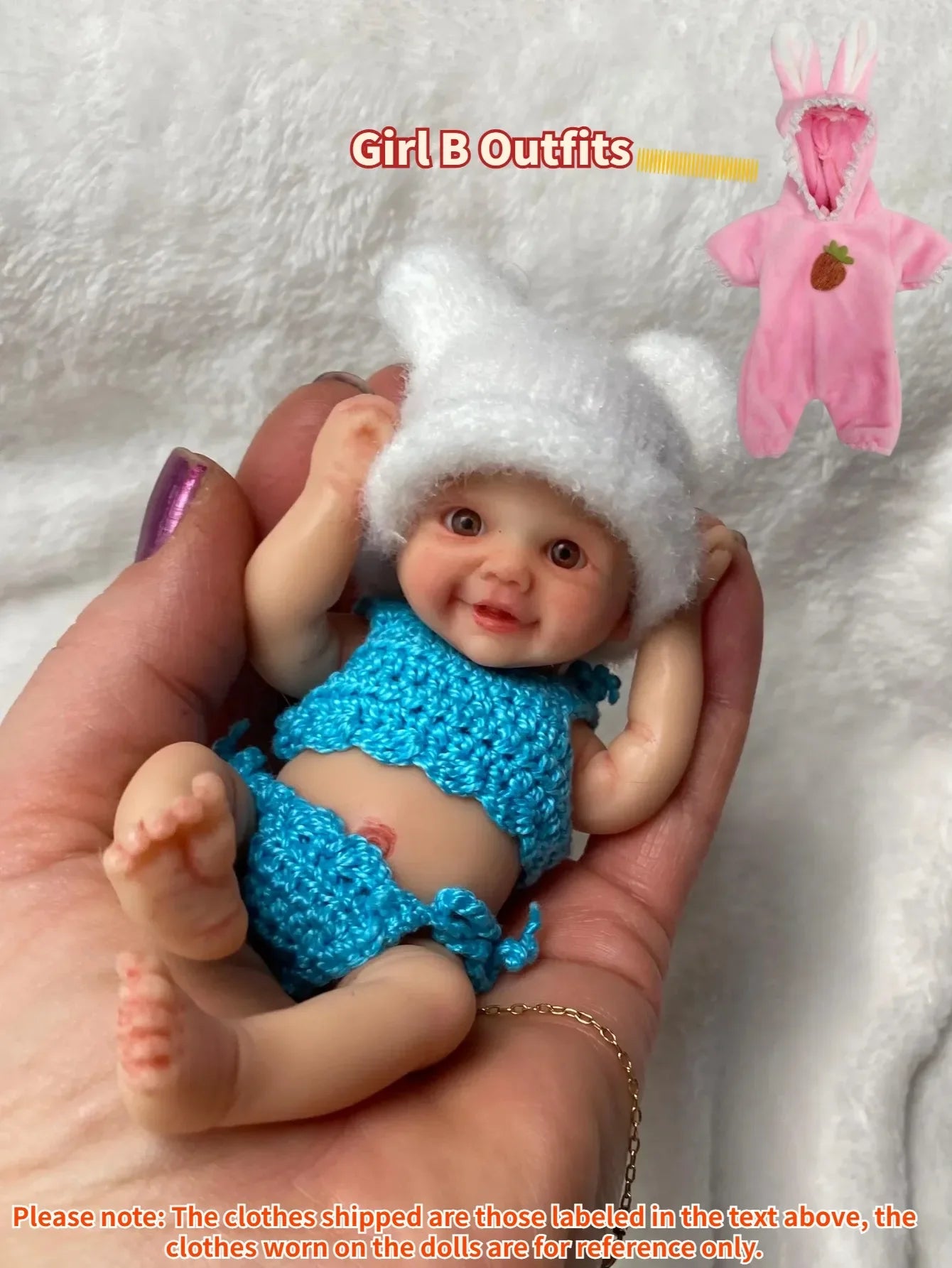 6 Inch Solid Silicone Reborn Doll Girl And Boy Lifelike Newborn Baby Cute Doll For Children Birthday Gifts