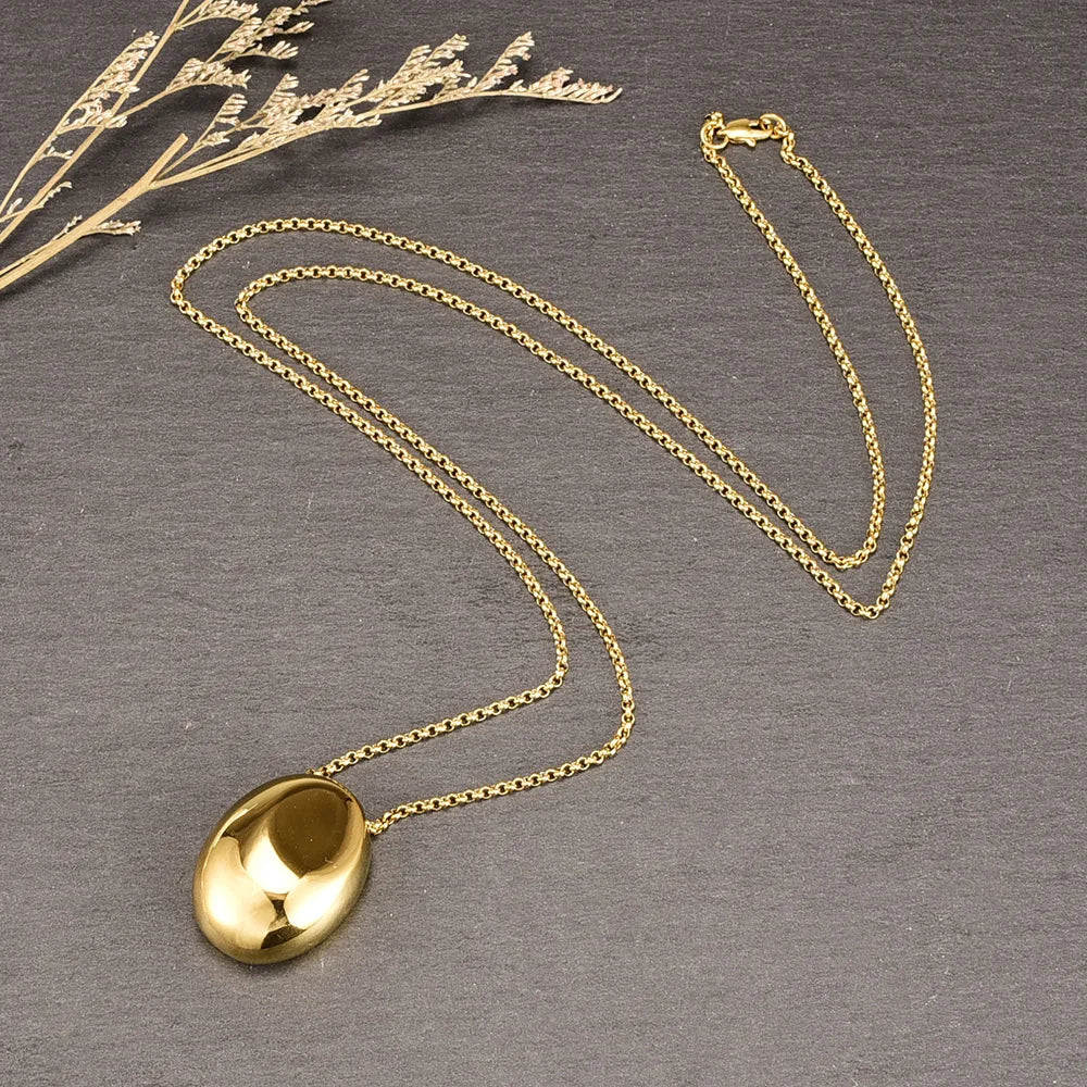 L248 Factory wholesale water drop geometric ins style individual minimalist light luxury sweater chain necklace available for co