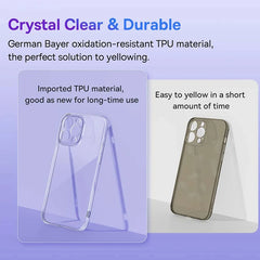 Baseus Clear Case for iPhone 16 15 14 13 12 11 Pro Max Plus Soft TPU Case for iPhone XS Max X XR Cover Transparent Phone Case