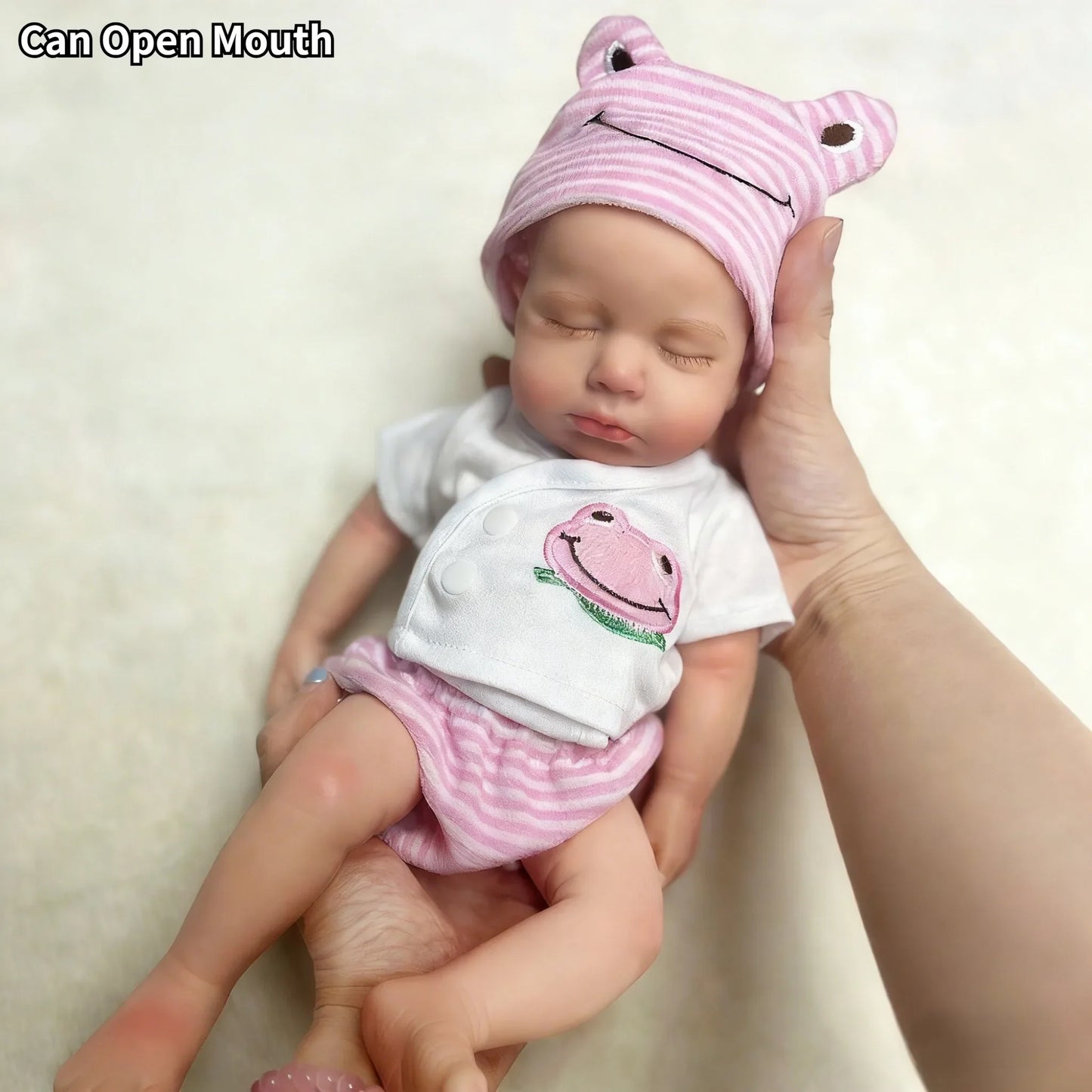 13 Inch Full Body Soft Silicone Bebe Reborn Doll Handmade 3D Painted Skin Newborn Baby Doll Gifts