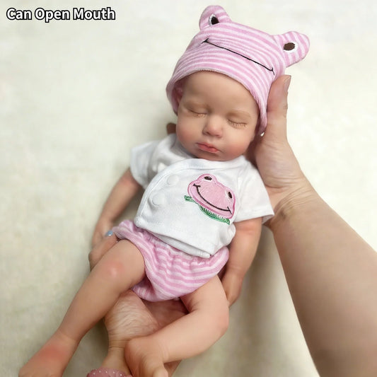 13 Inch Full Body Soft Silicone Bebe Reborn Doll Handmade 3D Painted Skin Newborn Baby Doll Gifts