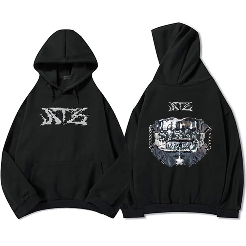 Ate Chk Chk Boom Hoodies Korean Boys Band Graphic Sweatshirts Streetwear Winter