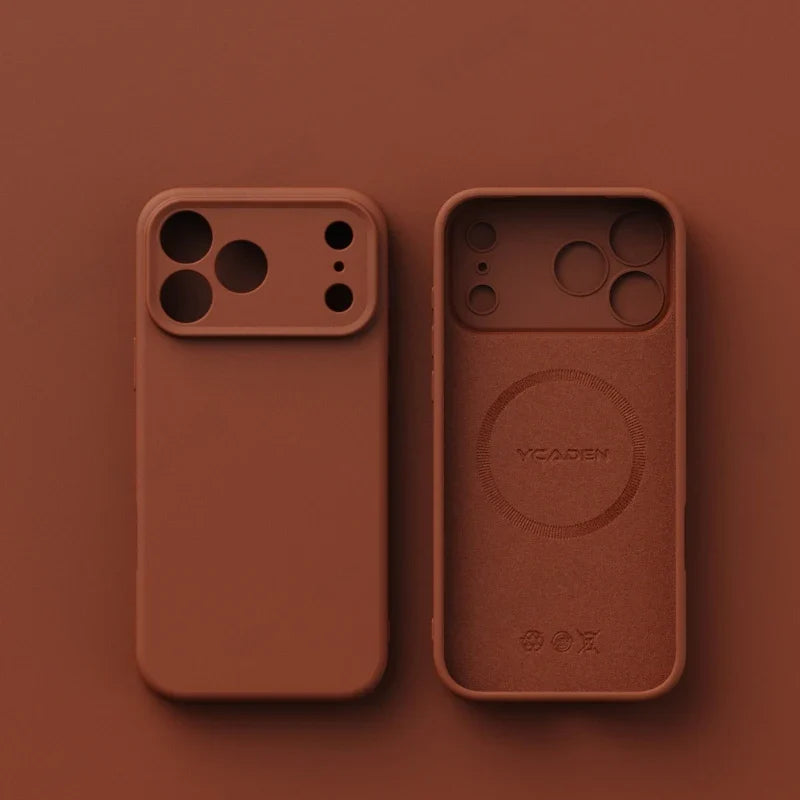 Matte Skin Liquid Silicone Case for Iphone 17 Pro Max Magnetic Magsafe Wireless Charging Candy Bumper for Iphone 17 Air 17pro