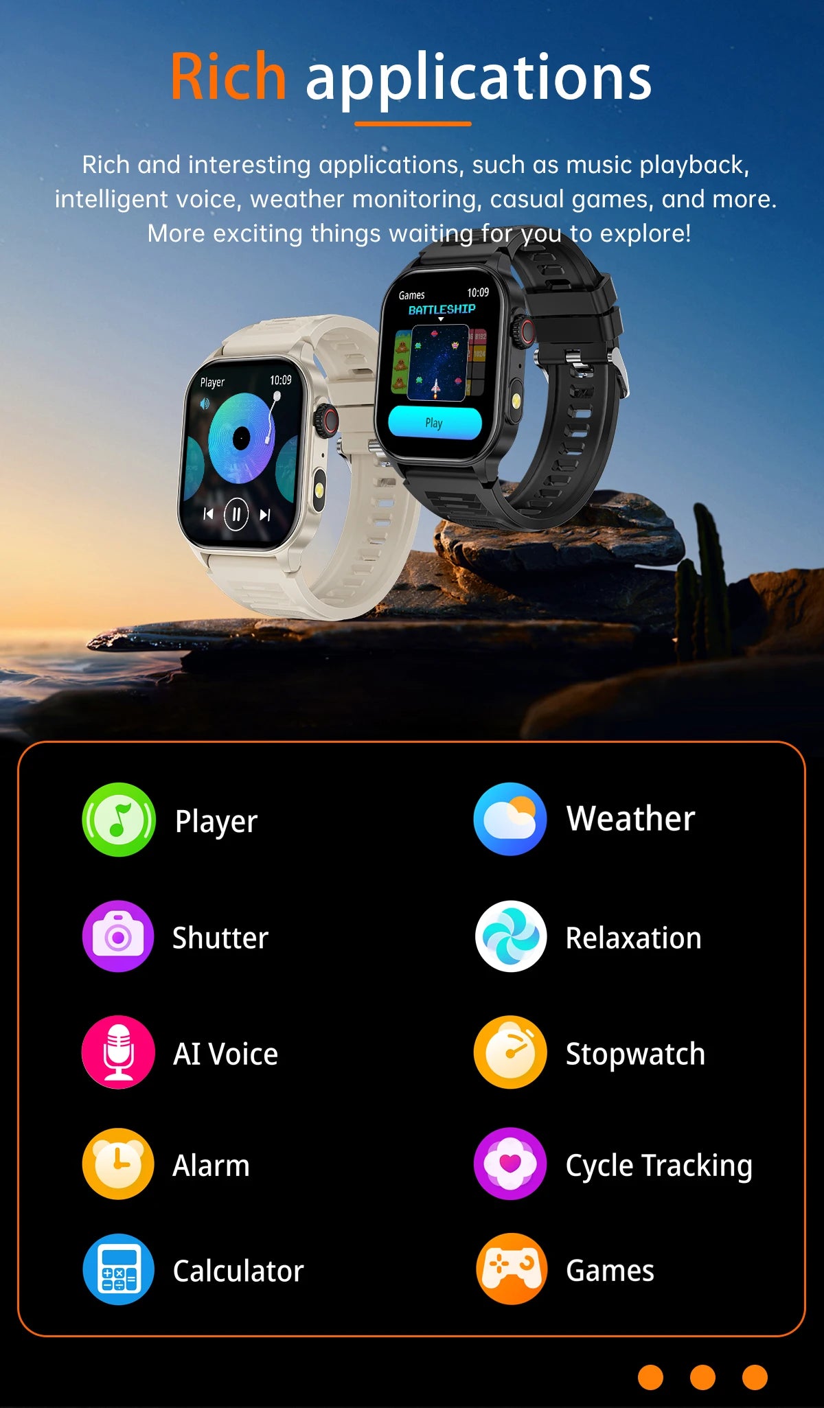 LIGE New Smart Watch LED Flashlight Military Sport Watches 2.01'' Screen Health Monitor Bluetooth Call Waterproof Smartwatch Men