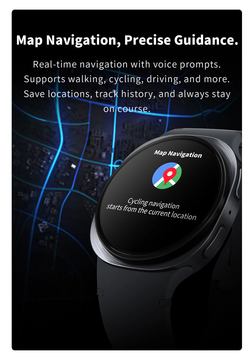 2025 New GPS Map Navigation Smart Watch For Men Women NFC Compass Sports Watch Bluetooth Call AMOLED HD Smartwatch 8 mini