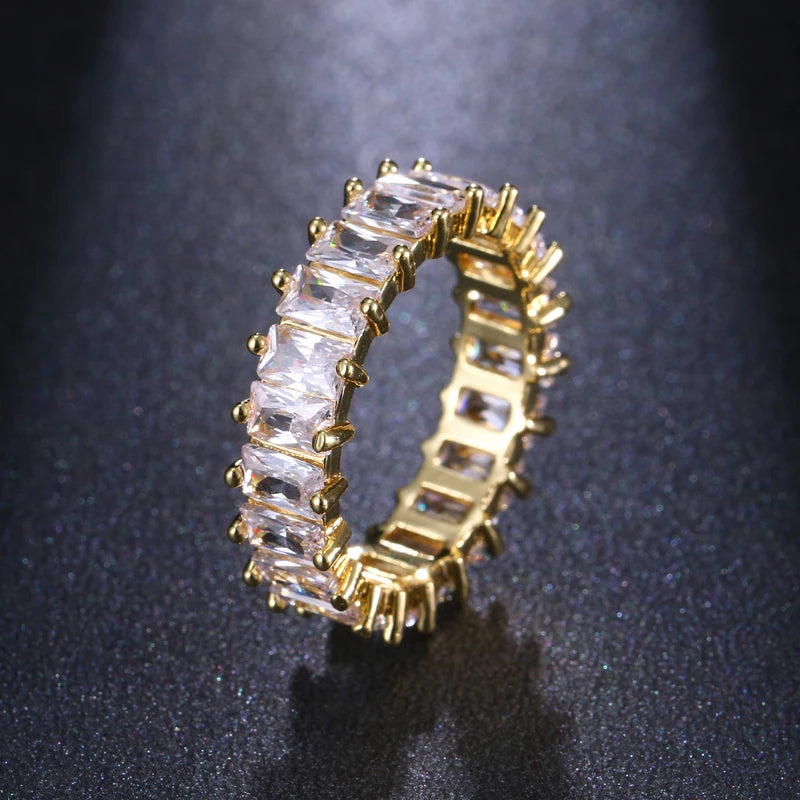 Cubic Zirconia Engagement Rings for Women Marquise Crystal Wedding Ring Party