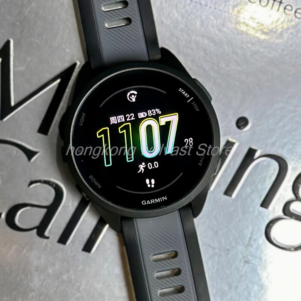 Garmin Forerunner 165 GPS Running Smartwatch AMOLED Touchscreen 11 Days Battery Life Training Metrics and Recovery Insights