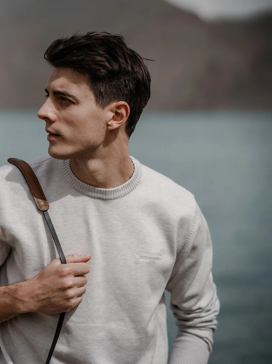Autumn Basic Sweater Men Regular Fit Warm Knits Pullovers