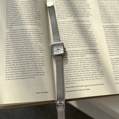 Brand Simple Quartz Watch for Women Retro Luxury Gift Ladies Watches Small Dial Adjustable Stainless Steel Strap Wristwatches