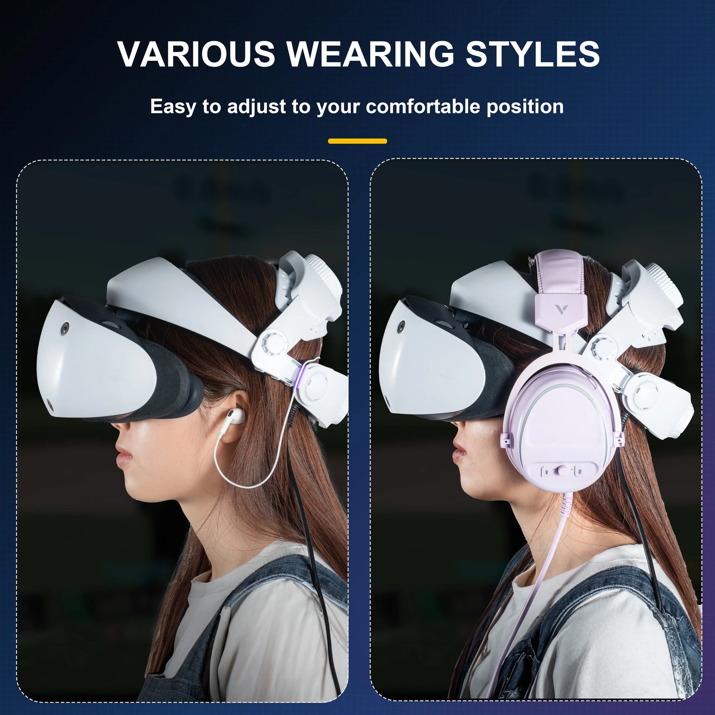 Adjustable Head Strap for SONY PS VR2 VR Glasses Retractable Headset Stand for PlayStation VR2 Expansion Accessories