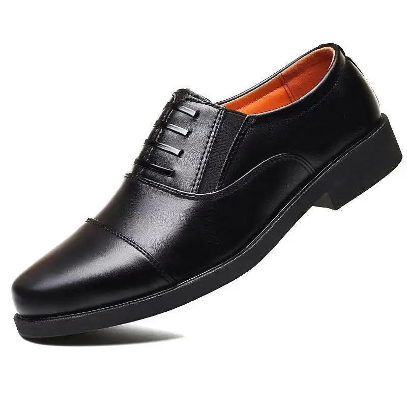 Men's Dress Shoes Leather Formal Shoes Normal Elegant Man Casual Business Footwear for Men 2023 Breathable Non-slip Square Toe