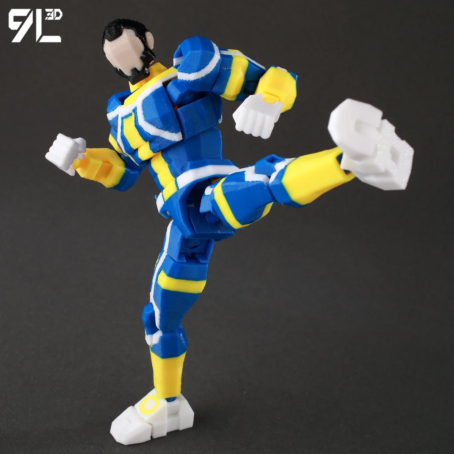 9L3D Lucky13 Invincible IMMORTAL Action Figure Dummy13 BlueYellow Suit T13 Multi-Jointed 3D Printed Collectible Toys Titan13