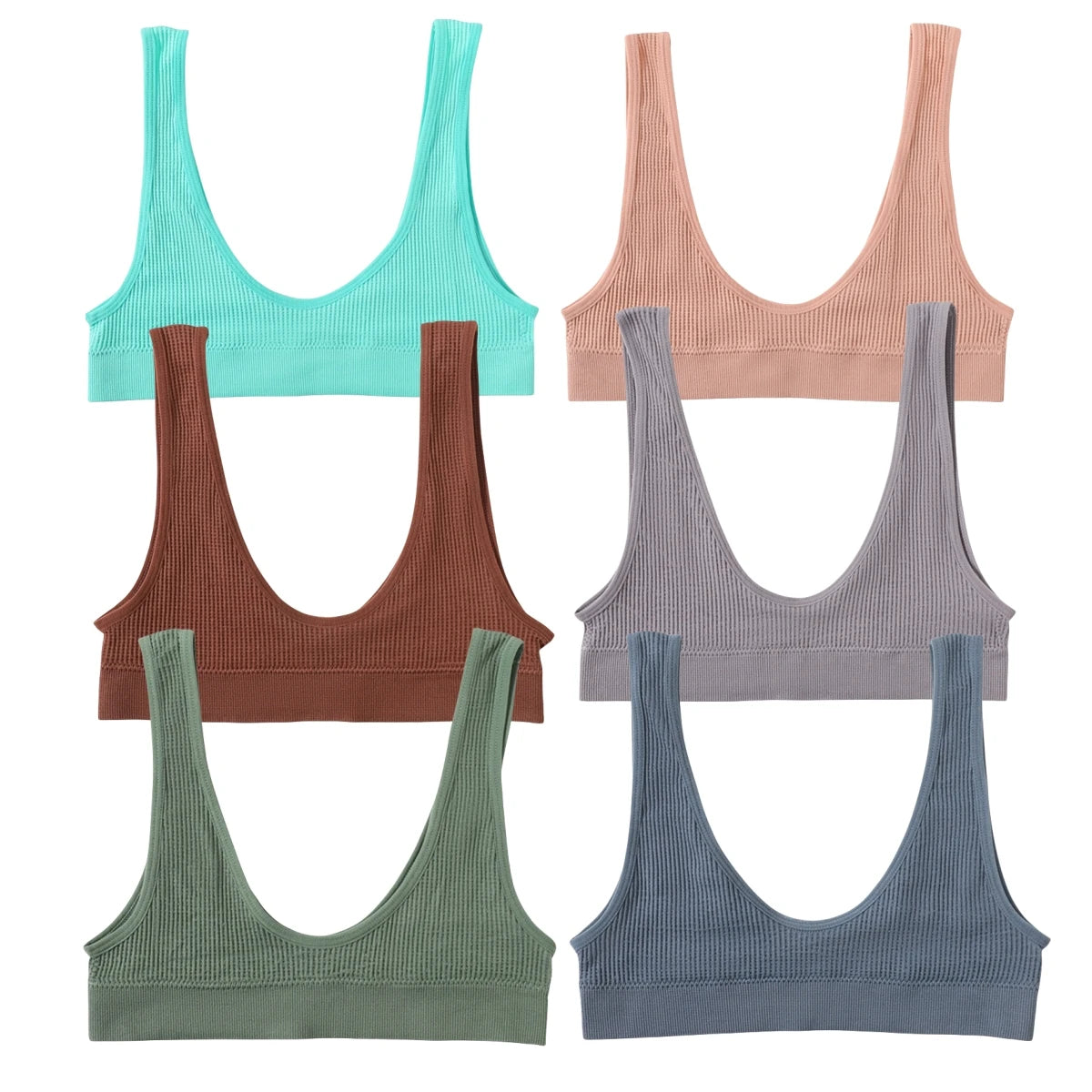 Women Seamless Bras Deep-U Shape Push Up Brassiere Small Cup Bralette