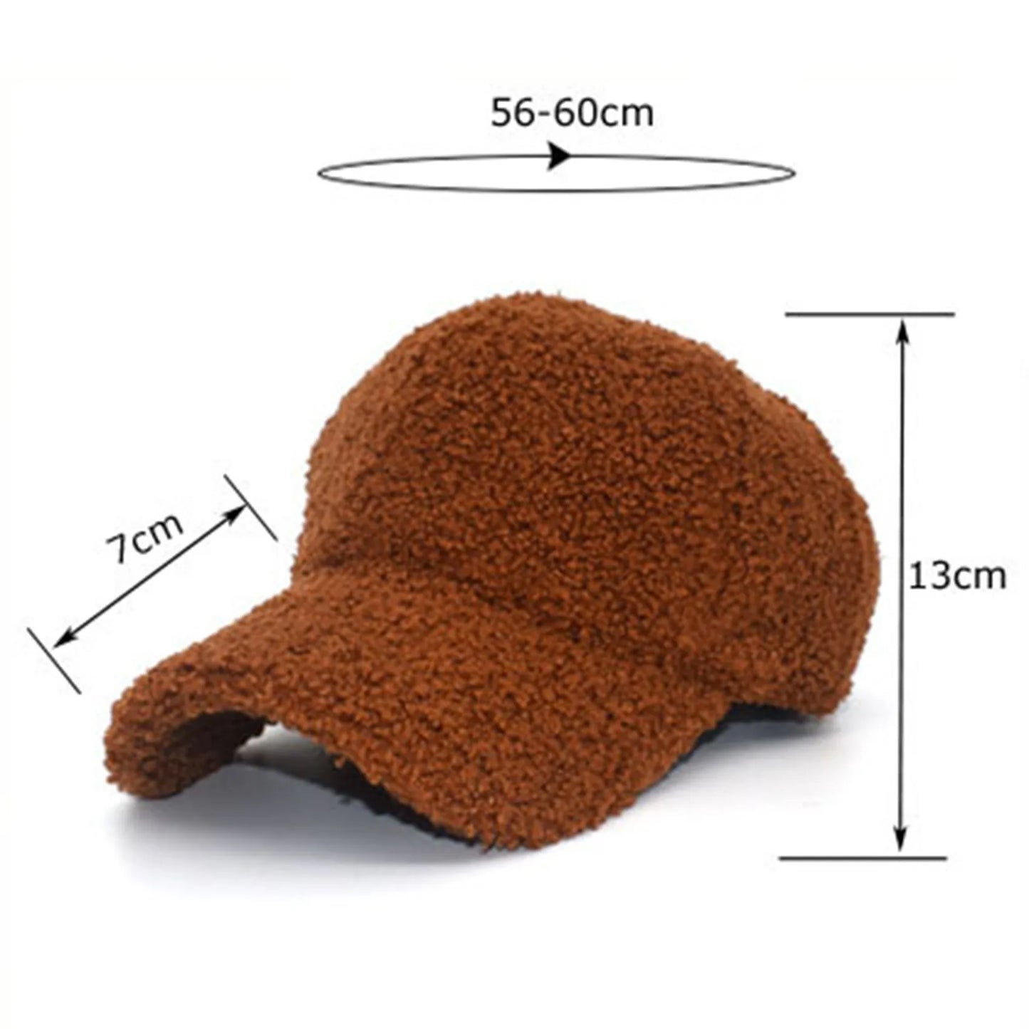 Cashmere Baseball Cap New Winter Windproof Lamb Wool Caps Warm Caps Women Men Plush Simple Hat Casual Comfortable Outdoor Hats