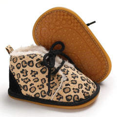 Leopard Theme Baby Shoes Boy Infant Toddler Casual Cotton Sole Anti-slip