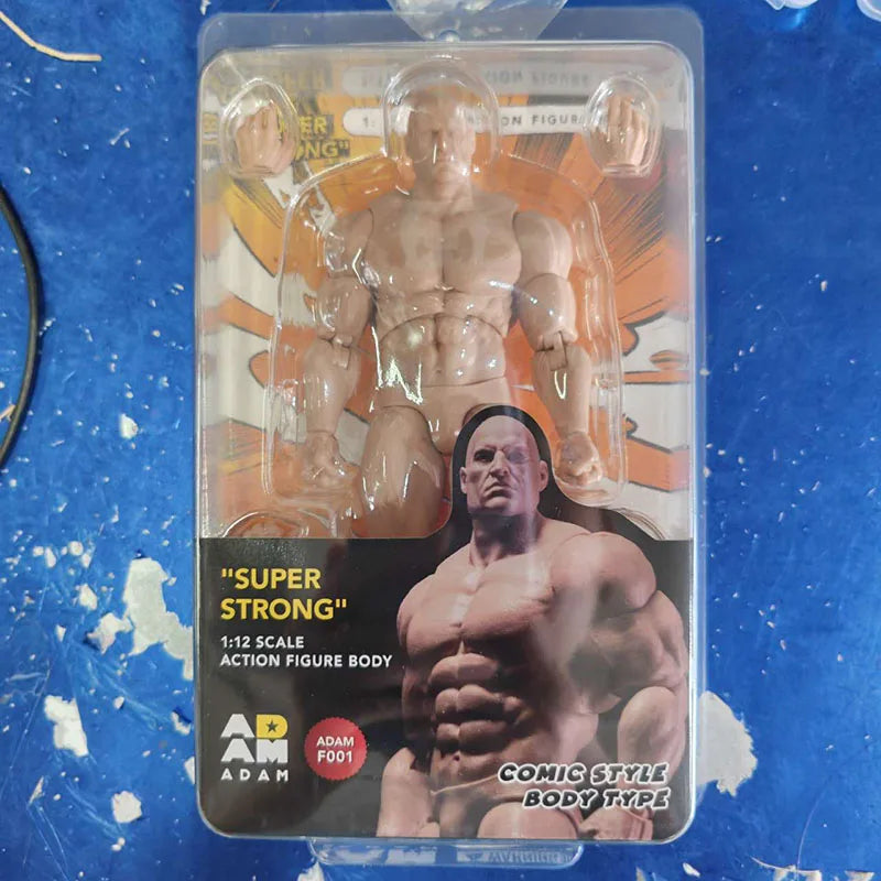 MUFF TOYS ADAM 1/12 Male Strong Muscle Joint Body 6'' Super Flexible Comic Soldier Action Figure Body Doll