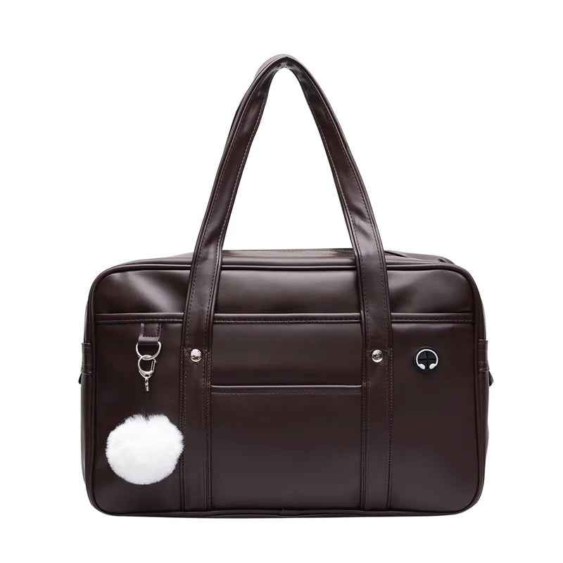 Japanese Casual PU Shoulder Bag Junior High School Students School Bag Handbag