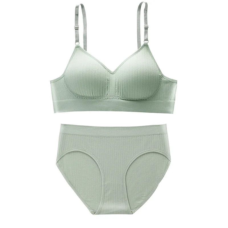 Sports Women Bra Panties Set Seamless Bra Top Set Letter Activewear Bra